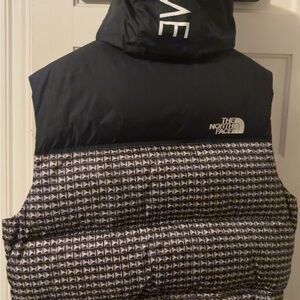 The North Face Black and Gray Quilted Vest